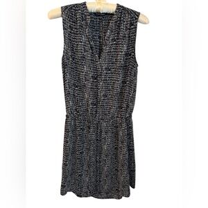 Hilary Radley Black & Cream Patterned Dress Size 4
